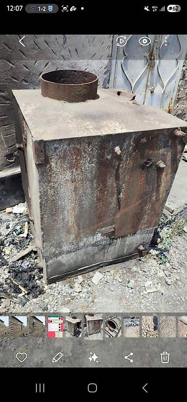 Буржуйки: Твердотопливная печь-«буржуйка»/котёл прямоугольного типа из толстой — 1