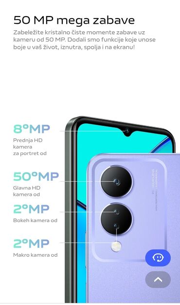 Ostali mobilni telefoni: Pametni telefon sa fokusom na kamere i kreativnu fotografiju. - — 1