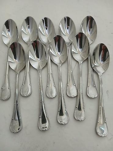 Məhsul: Çay qaşıqları dəsti - Miqdar: 10 ədəd - Material: parlaq