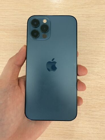 Apple iPhone: IPhone 12 Pro, Б/у, 256 ГБ, Pacific Blue, Зарядное устройство, Чехол, Кабель, 85 %