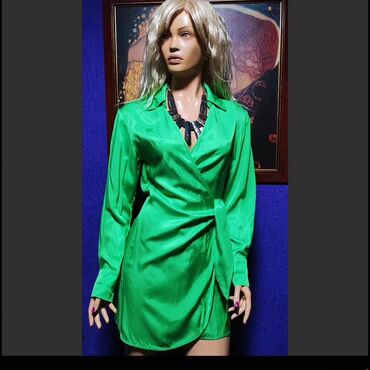 pepito haljine modeli: M (EU 38), L (EU 40), color - Green, Long sleeves