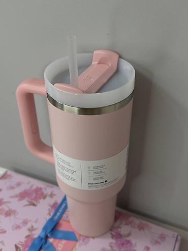 Термо идиштер: Термостакан Stanley Quencher H2.0 Tumbler, 40 oz (1,18 л), розовый - — 2