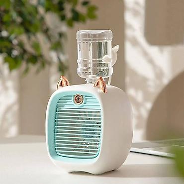 Mini prenosivi ventilatori: Prenosivi mini ventilator sa raspršivačem vode i mačijim ušima je — 2