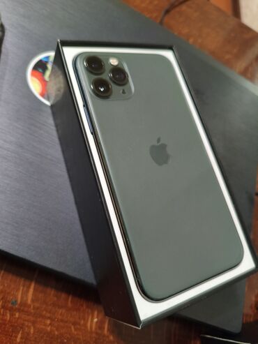 чехол для айфон 4: IPhone 11 Pro, Б/у, 64 ГБ, Matte Midnight Green, Коробка, 100 %
