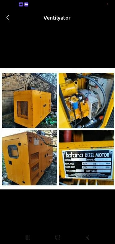qaxda obyekt satilir: İşlənmiş Dizel Generator Ünvandan götürmə, Zəmanətsiz, Kredit yoxdur