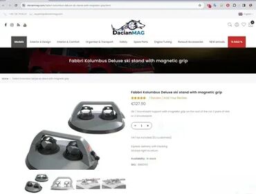 Auto oprema: *** AKCIJA *** #0447 Kvalitetni magnetni nosači za skije - FABBRI — 1