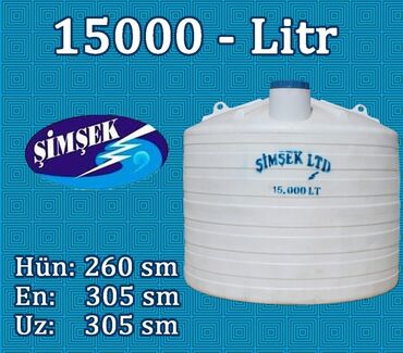 plasmas cenler: Bak, Plastik, 15000 l, Yeni, Pulsuz çatdırılma