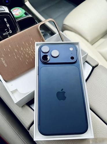 Мобильные телефоны и аксессуары: IPhone 17 Pro Max, Б/у, 256 ГБ, Синий, Защитное стекло, Чехол, Кабель, 100 % — 2