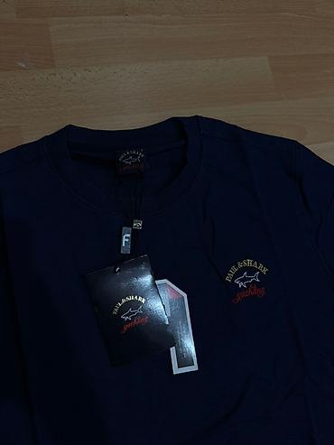 pull and: Мужская футболка, S, M, L, Paul Shark, Новый, цвет - Синий, Самовывоз — 2