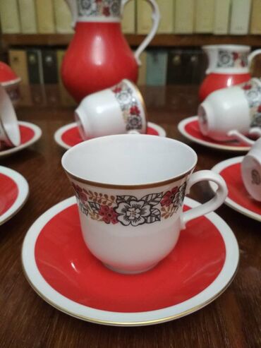 Qəhvə dəstləri və servizlər: Qəhvə dəsti, rəng - Qırmızı — 4