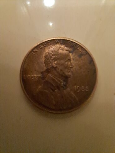 1 cent neçə manatdır: "One cent" satılır 1988 ci ilindir kolleksiya üçün satılır "real