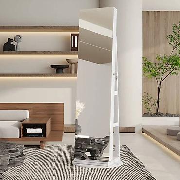 Ormari: Rotacioni ormar za nakit i šminku sa ogledalom u punoj visini - 2-u-1 — 6