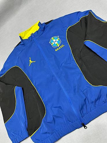 очки рай бан: Спортивная ветровка Jordan x CBF Brasil - Цвет: синий с черными — 5
