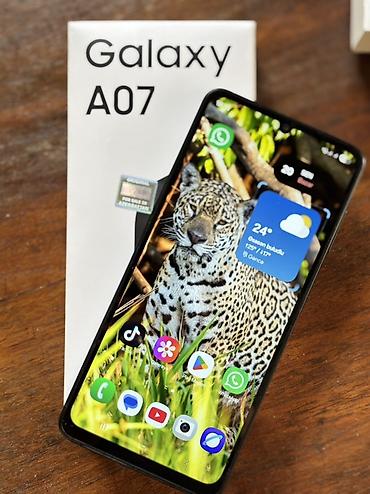 Мобильные телефоны и аксессуары: Samsung Galaxy A07, 128 ГБ, цвет - Черный, Две SIM карты — 1