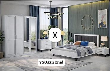 dəsti: Müasir yataq otağı dəsti Tərkibi: - 3 qapılı dolab (1 ədəd tam boy — 1