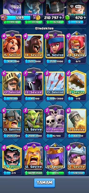 mini araba: Clash Royale hesabı – geniş emote və güclü kart kolleksiyası - Kral — 5