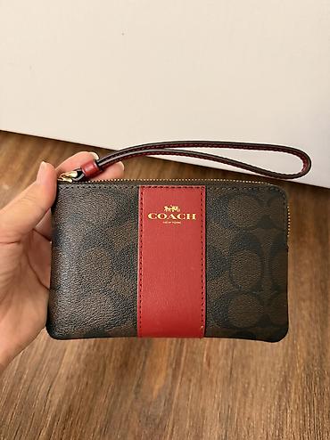 барсетка коуч: Кошелек, Coach, Искусственная кожа, Женские, Новый — 1