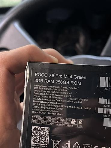 a 10 s: Poco X8 Pro, 256 GB, rəng - Yaşıl, Zəmanət — 2