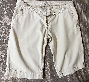 Şortlar: L beden Açıq krem rəngli kişi şortu - Model: klassik chinos tərzi — 1