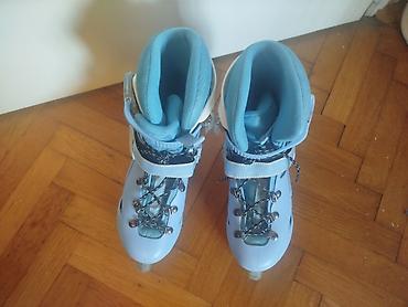 Roleri i rolšue: Podesivi roleri 36-39 plavi,tockici za rolere - ko novi Deciji — 20