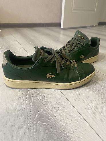 кроксы 39: Эркектердин кроссовкасы, 42, Lacoste, Жаңы, түсү - Жашыл, Өзү алып кетүү — 1