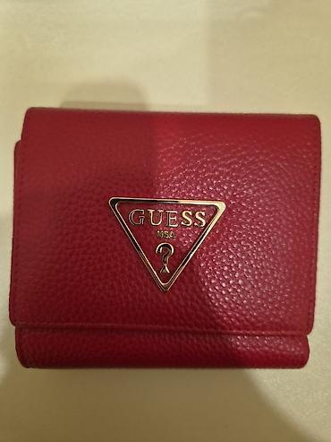 Кошельки, портмоне: GUESS qadın pulqabısı – qırmızı - Brend: GUESS (qutusu və parça — 3