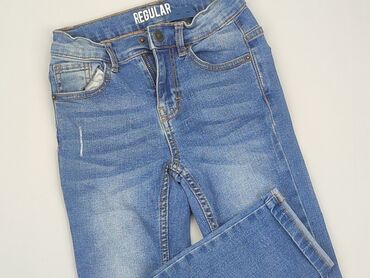 wytarte jeansy: Jeans, Cool Club, 7 years, 122, condition - Perfect