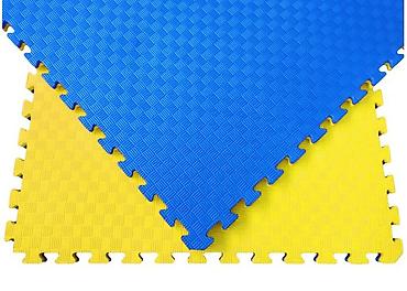 Другое для спорта и отдыха: Пазл маты татами EVA | Даянг | Желто-синий 1,5 см | Желто-чёрный 2 см — 6