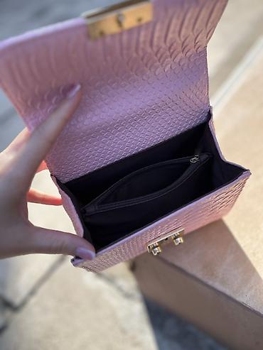 dajhman obuca: Mini torbica preko ramena – puder roze - Materijal: veštačka koža sa — 5
