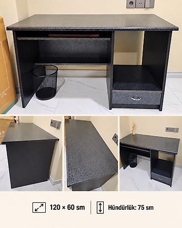 oyuncu monitörü: Kompyuter/iş masası – qara rəng - Material: laminat/LDSP səth, asan — 1