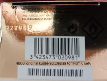 ženski kožni mantili: D&G The one 30ml kupljen u Liliju original potvrdjenona više