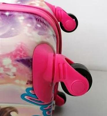 Rančevi, torbe i koferi: Dečji kofer na točkiće – Barbie motiv - Tvrda školjka sa sjajnim — 13