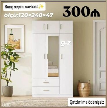 Dolablar: Dolab 300Azn ✔️ölçü:120×240×47 *Rəng seçimi sərbəst* ✔️İstehsal Rusiya