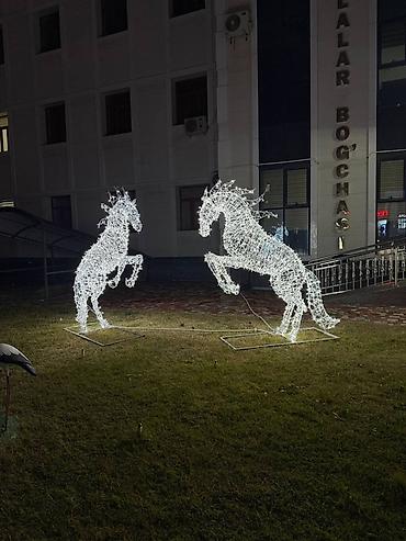 led свет: Световые фигуры «Лошади» для уличного и интерьерного декора. - Тип — 1