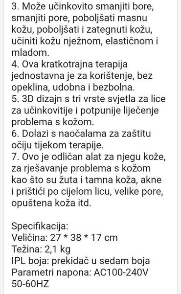 Ostali aparati za negu lica: LED therapy.
Made in Germany, savršeno ocuvana i savršeno radi — 10