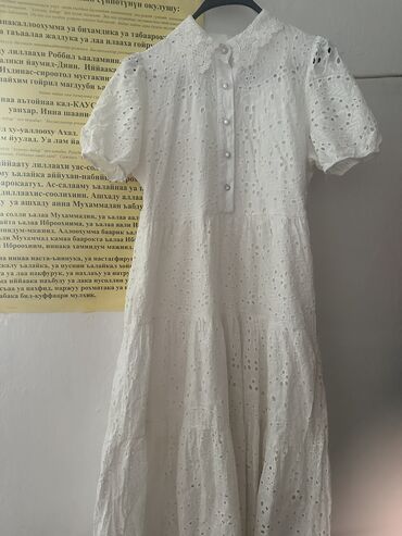 платье белая: Повседневное платье, Лето, M (EU 38)