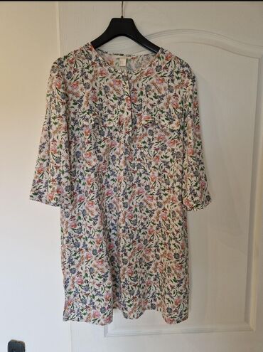 satenska haljina na jedno rame: H&M L (EU 40), color - Multicolored, Oversize, Other sleeves