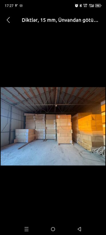 Digər tikinti materialları: Mdflerin satiwi palet ve ya ededle — 10