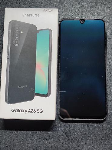 a tech: Samsung Galaxy A26 5G, Б/у, 128 ГБ, цвет - Черный, 1 SIM, 2 SIM — 1