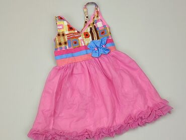 różowa satynowa sukienka: Sukienka, 2-3 lat, 92-98 cm, stan - Bardzo dobry