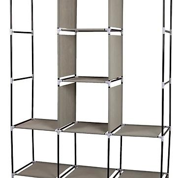 Paltar dolabları, qarderoblar: Paltar dolabi Qarderob Parça örtüklü portativ dolab – 130x170 — 7