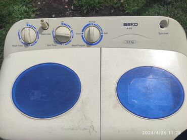 стиральная машина полуавтомат с центрифугой: Стиральная машина Beko, Б/у, Полуавтоматическая, До 5 кг, Узкая