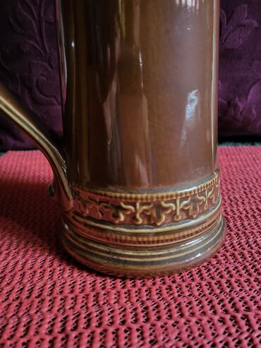 Stare vaze i dekor: Krigla nova Zajecar porcelan iz 60,70ih. Krigla,braon boja. sa — 6