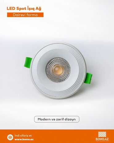 Bitkilər: 📦 LED Spot İşıq Ağ Modern və zərif dizayn 🔸 Forma: Dairəvi 🔸