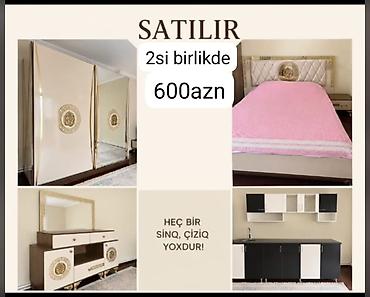 Mebel dəsti və mətbəx mebeli - Yataq otağı üçün dəst: yumşaq başlıqlı