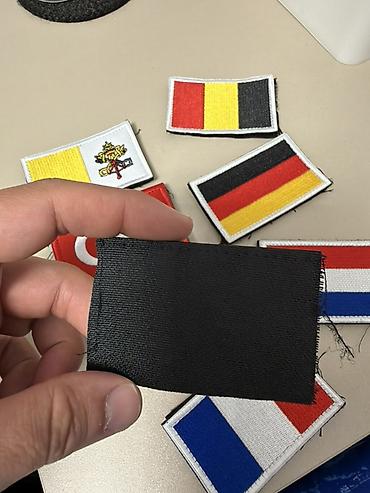 obşifka: Bayraq naxışlı yapışqan nişan (patch) dəsti Təsvir: - Dəstdə müxtəlif — 2