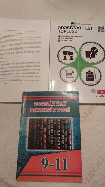 riyaziyyat 1 ci hissə test toplusu pdf: Ədəbiyyat MHM test 10 manat.Demək olar işlənməyib.Təptəzədir,Əsərlərin