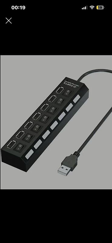 Masaüstü kompüterlər və komponentlər: USB Hub – 7 port, fərdi açıb-söndürmə düymələri ilə Xüsusiyyətlər: - — 1