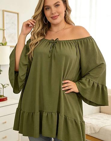 Tunike: Tunike za punije dame – modeli sa otvorenim ramenima - Veličine: XXL — 1