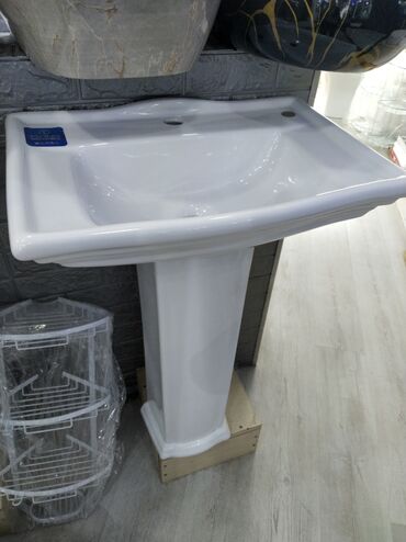 metbex ucun kafel metlax: Ayaqlı hamam əl-üz yuma lavabı - Material: yüksək keyfiyyətli